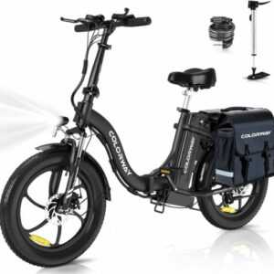 COLORWAY EBike 20 Zoll Fat Reifen Klapp Elektrofahrrad 250W 36V/15AH 7-Gang