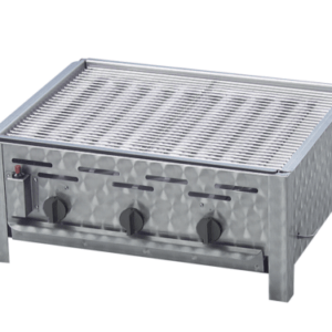 Partygrill Gasgrill Edelstahl 3 flammig mit Rost, 65 x 53 x 27 cm Vereinsgrill