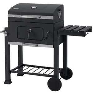 Grillwagen Holzkohlegrill Gartengrill mit Deckel Thermometer Ablagen BBQ Smoker