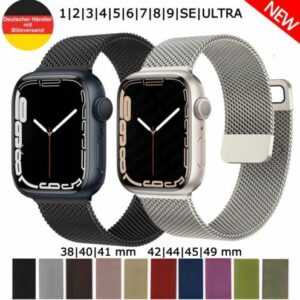 Magnet Armband Milanaise für Apple Watch 1-6 7 8 9 SE ULTRA Mesh iWatch M1
