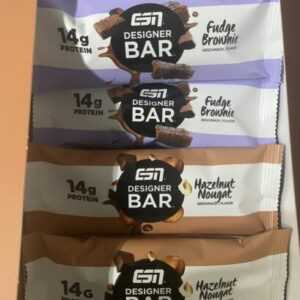 ESN Designer Bar Protein Riegel - Fudge Brownie & Hazelnut Nougat , 9 Stück