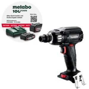 Metabo Akku Schlagschrauber SSW 18 LTX 400 BL 18 V Black Edition, Sologerät