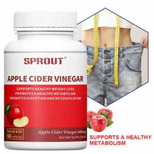 Apfelessig-Kapseln zur Gewichtsabnahme für Stoffwechsel und Verdauung