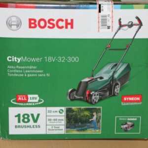 Bosch Akku-Rasenmäher CityMower 18V-32-300. 18 Volt, 1x Akku 4,0 Ah + Ladegerät.