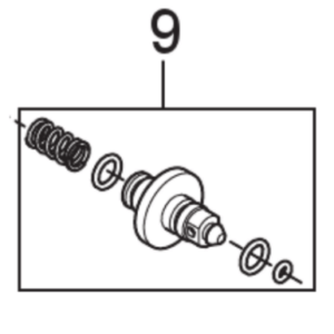 Nilfisk Ventil + Feder für G2, G3, G4 & G4 PowerGrip HD-Pistole Spritzpistole