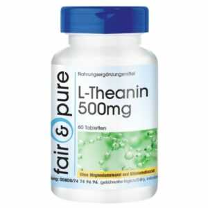L-Theanin 500 mg - 60 Tabletten, adaptogene Aminosäure, VEGAN | fair & pure