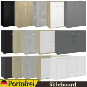 Sideboard Kommode Anrichte Beistellschrank Schrank Spanplatte 60/88/120 cm