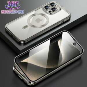 360 Grad Schutz Hülle Für iPhone 15 14 Pro Max 13 12 MagSafe Glas Klar Hart Case