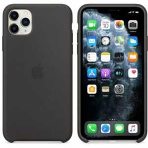 Original Apple iPhone 11 PRO MAX Silikon Schutz Hülle Case Black Schwarz NEU