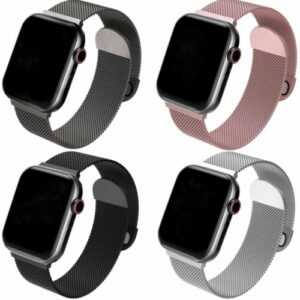 Milanaise Armband Edelstahl Magnet passend zu Apple Watch 1 2 3 4 5 6 7 SE 41 42