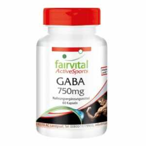 GABA 750mg - 60 Kapseln Gamma-Aminobutansäure - VEGAN | fairvital Active Sports