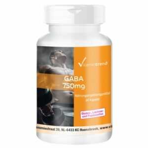 GABA 750 mg - 60 Kapseln - Gamma-Aminobuttersäure - 100 % vegan | Vitamintrend