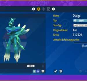 Shiny Hisui Dialga 6IV | LVL 1 | Nat Dex | Pokemon Karmesin / Purpur / Scarlet