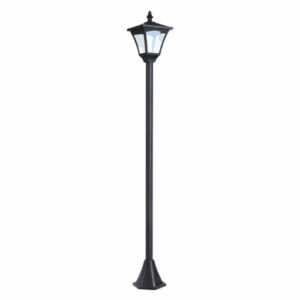 Solar Laterne mit LED Gartenlaterne Wegleuchte 30 Lumen H120cm Schwarz