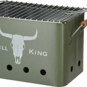 Grill BBQ Holzkohlegrill Grillfläche 31 x 20cm grün Tragbar Grill Holzkohlegrill