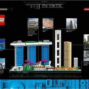 LEGO 21057 Architecture Singapur Modellbausatz für Erwachsene, Skyline-Kollektio