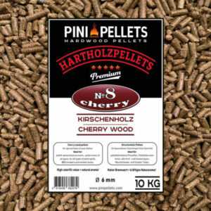 PINI Grillpellets № 8 Kirsche 10 kg BBQ Hartholzpellets Grillen Räuchern Smoken