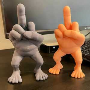 Mittelfinger --Figur mit Beinen Office Desk lustige Handgesteharzfigur Figur *