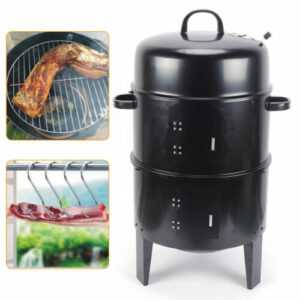 R?ucherschrank R?ucherofen Grill Ofen Smoker R?uchertonne mit Thermometer 84CM