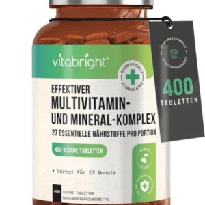 Multivitamin Tabletten Hochdosiert, 400 Stk, 27 Vitamine & Mineralien