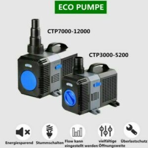 3000-12000L/H Teichpumpe Super ECO CTP Bachlaufpumpe Filterpumpe WasserPumpe DE