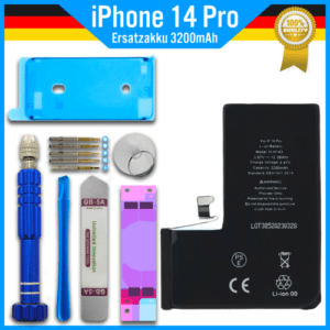 Ersatz Akku für iPhone 14 Pro + Wekzeug Set + Rahmenkleber