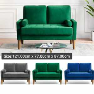 Modern Doppelsofa 2 Sitzer Sofa mit Wurfkissen Sofa für Wohnzimmer Schlafzimmer