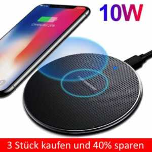 Wireless Charger Qi SCHNELL Ladegerät Induktive Ladestation Kabellos alle Handys