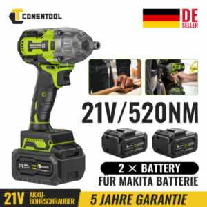 21V Akkuschrauber Set Koffer 2x 6Ah 21V Akku + Ladegerät | Werkzeugset 27tlg. DE