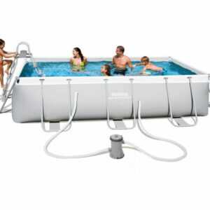 Bestway Schwimmbecken Frame Pool Power Steel Plaschbecken Swimmingpool Set