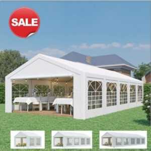 Partyzelt 3x4m 3x6m 4x6m 4x8m 5x8m 5x10m Festzelt Pavillon Bierzelt mit Fenstern