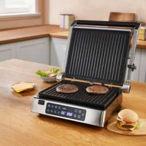 AMBIANO Kontaktgrill Tischgrill mit Touch-Display max. 2200W Top Angebot Neuware