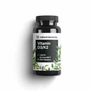 Vitamin D3/K2 - 2000 I.E. Tabletten NATURAL ELEMENTS