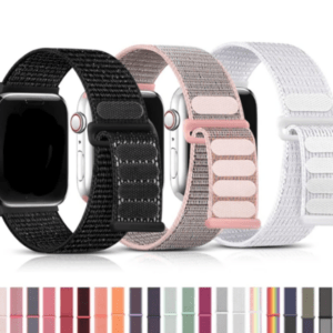 Nylon Sport Loop Armband Band für die Apple Watch 38 - 45 49 Series 1 - 9 Ultra