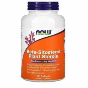 NOW Foods, Beta-Sitosterol Plant Sterols, pflanzliche Sterole, 180 Weichkapseln