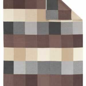 Wohndecke Kuscheldecke Tagesdecke Wendedecke Braun Beige Grau 140