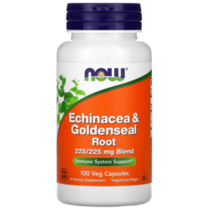 NOW Foods Echinacea und Gelbwurzel, 225 mg, 100 pflanzliche Kapseln