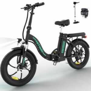 HITWAY E-Bike Klapprad Fat Tire Pedelec 20Zoll 7-Gang-Shimano-Getriebe Cityräder