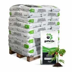 Tomatenerde Gemüseerde Erde Blumenerde Öko Garten 70l x 30 Sack 2100l Palette