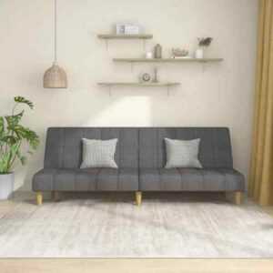 Schlafsofa 2-Sitzer Sofa Couch Schlafcouch Sofabett Tagesbett Taupe Stoff