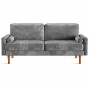 Dreisitzer 3 Sitzer Sofa Couch Lounge Armrest 3er Sofa Grau für Schlafzimmer