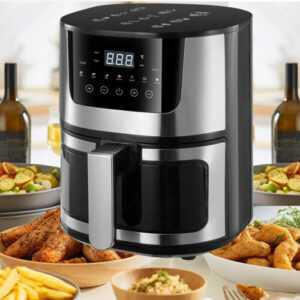 Heißluftfritteuse XXL Airfryer 7,5L Friteuse Fritteusen Backofen Grill 1300W