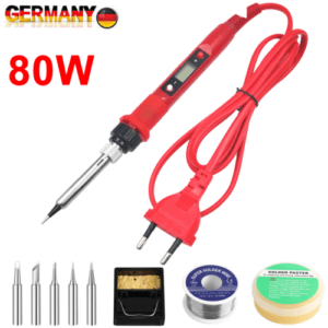 Lötkolben Set 80W Lötstation Einstellbarer Temperatur Lötset Soldering Iron Kit