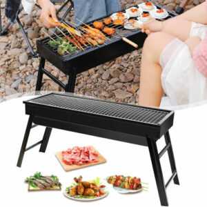 Holzkohlegrill Picknickgrill Edelstahl Kleiner Camping Grill Klappgrill Tragbar