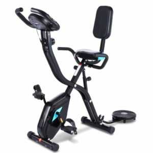 Faltbares Fitnessbike Hometrainer Heimtrainer Cardio Ergometer Trimmrad mit APP