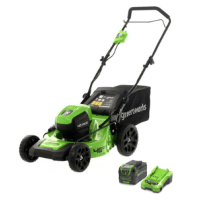 40V Akku Rasenmäher 46cm Greenworks GD40LM46HPK4, mit 4Ah Batterie und Ladegerät