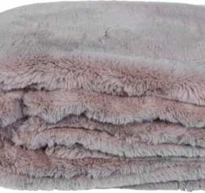 Webpelzdecke Felldecke Kuscheldecke Plaid 140x190 Donna taupe