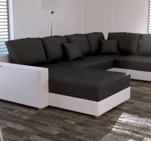 Couch Garnitur Ecksofa Sofagarnitur Sofa STY 5 U Wohnlandschaft Schlaffunktion