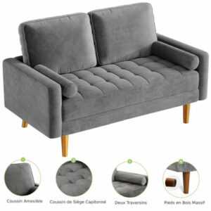 2er Couch Loungesofa Set Doppelsofa 2-Sitzer Sofa Für Schlafzimmer Wohnzimmer