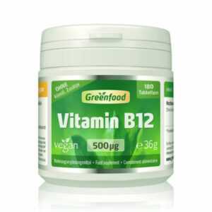 Vitamin B12 (Methylcobalamin), 500 µg, hochdosiert, 180 Tabletten – vegan